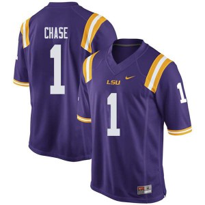 #1 Ja'Marr Chase LSU Men's College Jerseys Purple