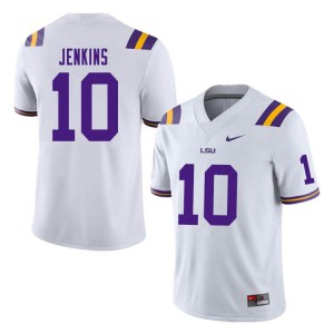 #10 Jaray Jenkins LSU Men's College Jerseys White