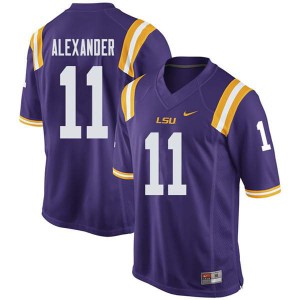 #11 Terrence Alexander Tigers Men's College Jerseys Purple