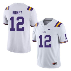 #12 Walker Kinney LSU Men's Stitched Jerseys White