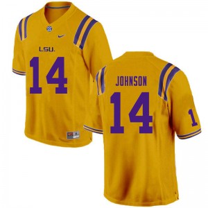 #14 Max Johnson LSU Tigers Men's Official Jersey Gold