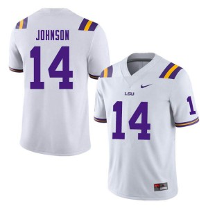 #14 Max Johnson LSU Tigers Men's Stitched Jerseys White