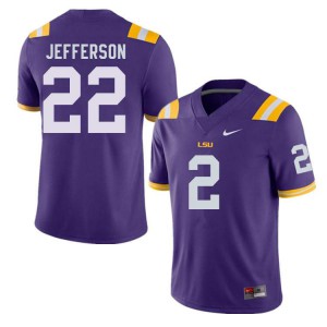 #2 Justin Jefferson LSU Tigers Men's University Jersey Purple