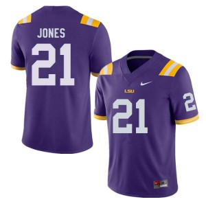 #21 Kenan Jones Tigers Men's College Jersey Purple