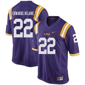#22 Clyde Edwards-Helaire LSU Men's Stitched Jersey Purple