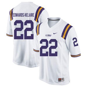 #22 Clyde Edwards-Helaire LSU Men's College Jerseys White