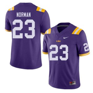 #23 Corren Norman Louisiana State Tigers Men's Player Jersey Purple