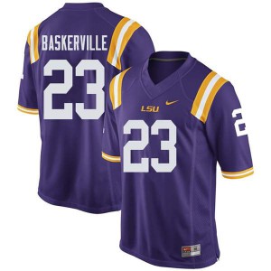 #23 Micah Baskerville LSU Men's NCAA Jersey Purple