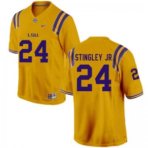 #24 Derek Stingley Jr. LSU Men's College Jersey Gold