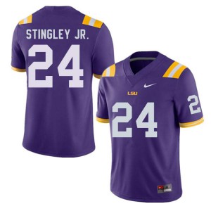 #24 Derek Stingley Jr. LSU Men's Player Jersey Purple