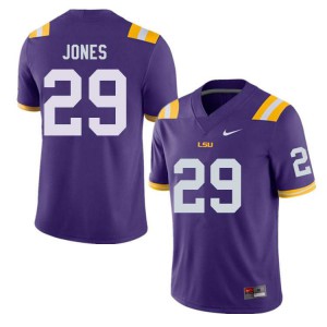 #29 Raydarious Jones Tigers Men's Stitched Jersey Purple