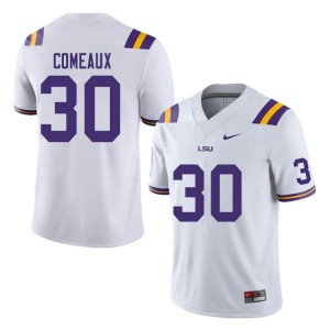 #30 Cade Comeaux LSU Men's Official Jersey White
