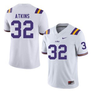 #32 Avery Atkins LSU Tigers Men's Stitch Jerseys White