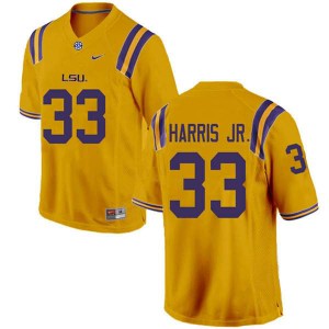#33 Todd Harris Jr. LSU Tigers Men's Player Jersey Gold