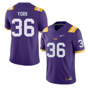 #36 Cade York LSU Men's Player Jersey Purple