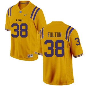 #38 Keith Fulton LSU Men's Embroidery Jerseys Gold