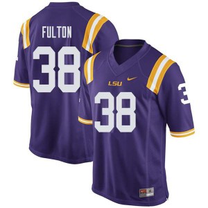 #38 Keith Fulton LSU Men's Embroidery Jerseys Purple