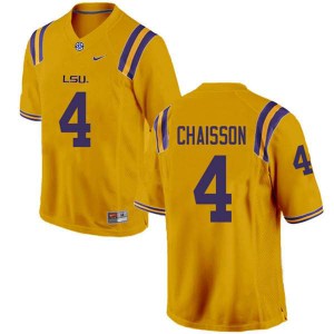 #4 K'Lavon Chaisson LSU Tigers Men's Football Jerseys Gold