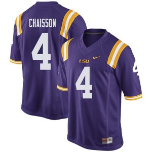 #4 K'Lavon Chaisson Tigers Men's Official Jerseys Purple