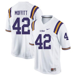 #42 Aaron Moffitt Louisiana State Tigers Men's Football Jersey White