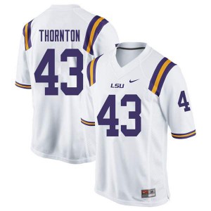 #43 Ray Thornton Louisiana State Tigers Men's University Jerseys White