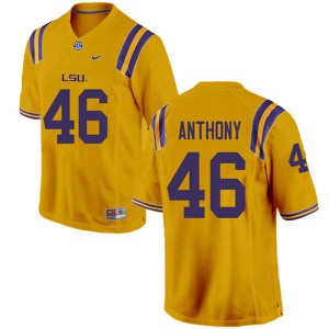 #46 Andre Anthony LSU Tigers Men's Embroidery Jerseys Gold