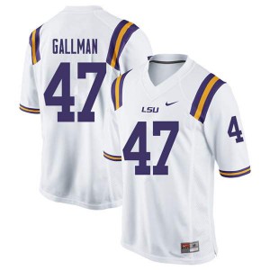 #47 Trey Gallman LSU Men's Stitched Jersey White
