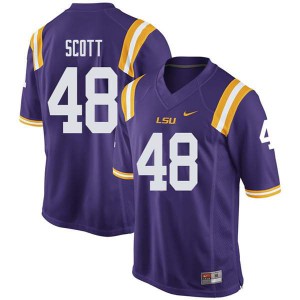 #48 Dantrieze Scott Louisiana State Tigers Men's Embroidery Jerseys Purple