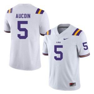 #5 Alex Aucoin LSU Tigers Men's Player Jerseys White