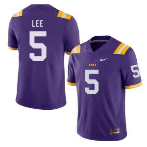 #5 Devonta Lee LSU Tigers Men's Football Jersey Purple