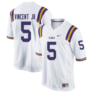 #5 Kary Vincent Jr. LSU Men's Football Jerseys White