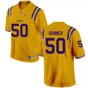 #50 Quentin Skinner LSU Tigers Men's Alumni Jersey Gold