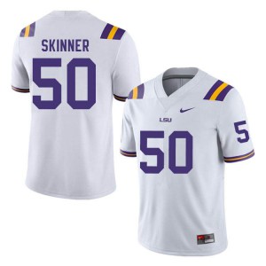#50 Quentin Skinner Louisiana State Tigers Men's High School Jersey White