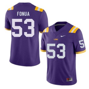 #53 Soni Fonua LSU Tigers Men's Official Jersey Purple