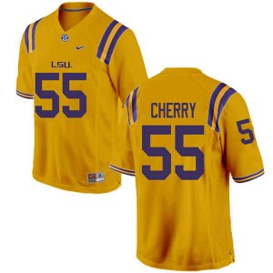 #55 Jarell Cherry LSU Tigers Men's Football Jerseys Gold