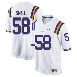 #58 Jared Small LSU Men's Stitched Jersey White