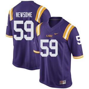 #59 Seth Newsome Louisiana State Tigers Men's Embroidery Jerseys Purple