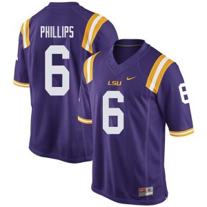 #6 Jacob Phillips LSU Tigers Men's High School Jerseys Purple