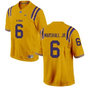 #6 Terrace Marshall Jr. Tigers Men's Stitched Jersey Gold