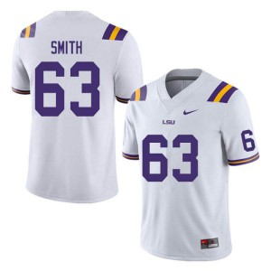 #63 Michael Smith LSU Tigers Men's Stitched Jersey White