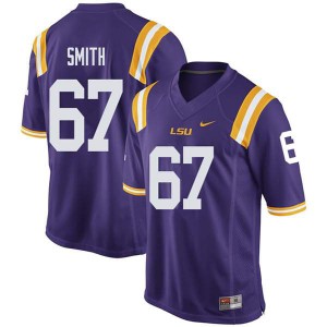 #67 Cole Smith LSU Men's NCAA Jerseys Purple