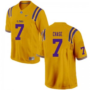 #7 Ja'Marr Chase LSU Tigers Men's College Jersey Gold