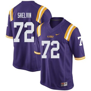 #72 Tyler Shelvin LSU Men's Football Jerseys Purple