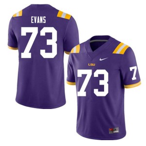#73 Joseph Evans LSU Tigers Men's Stitch Jerseys Purple