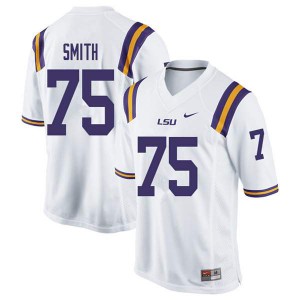 #75 Michael Smith LSU Tigers Men's Stitch Jersey White