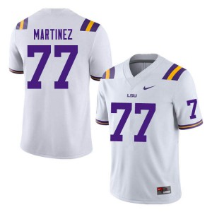 #77 Marlon Martinez Tigers Men's High School Jerseys White