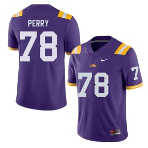 #78 Thomas Perry Louisiana State Tigers Men's Embroidery Jerseys Purple