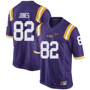 #82 Kenan Jones Tigers Men's NCAA Jerseys Purple