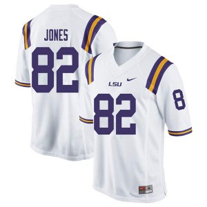 #82 Kenan Jones LSU Men's Official Jersey White