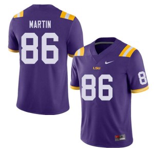 #86 Michael Martin Tigers Men's University Jerseys Purple
